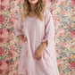 Primavera linen Dress . Blush pink.