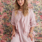Fifi Linen Jacket. Pale Tearose