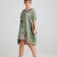 Rosabella linen dress. Olive Posy