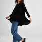 Ruby Ruffle Top.  Black