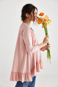 Ruby Ruffle Top. Tearose
