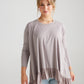 Ruby Ruffle Top. Dove Grey
