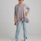 Ruby Ruffle Top. Dove Grey