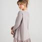 Ruby Ruffle Top. Dove Grey