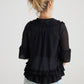 Valentine chiffon blouse/jacket. Ebony