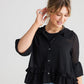 Valentine chiffon blouse/jacket. Ebony
