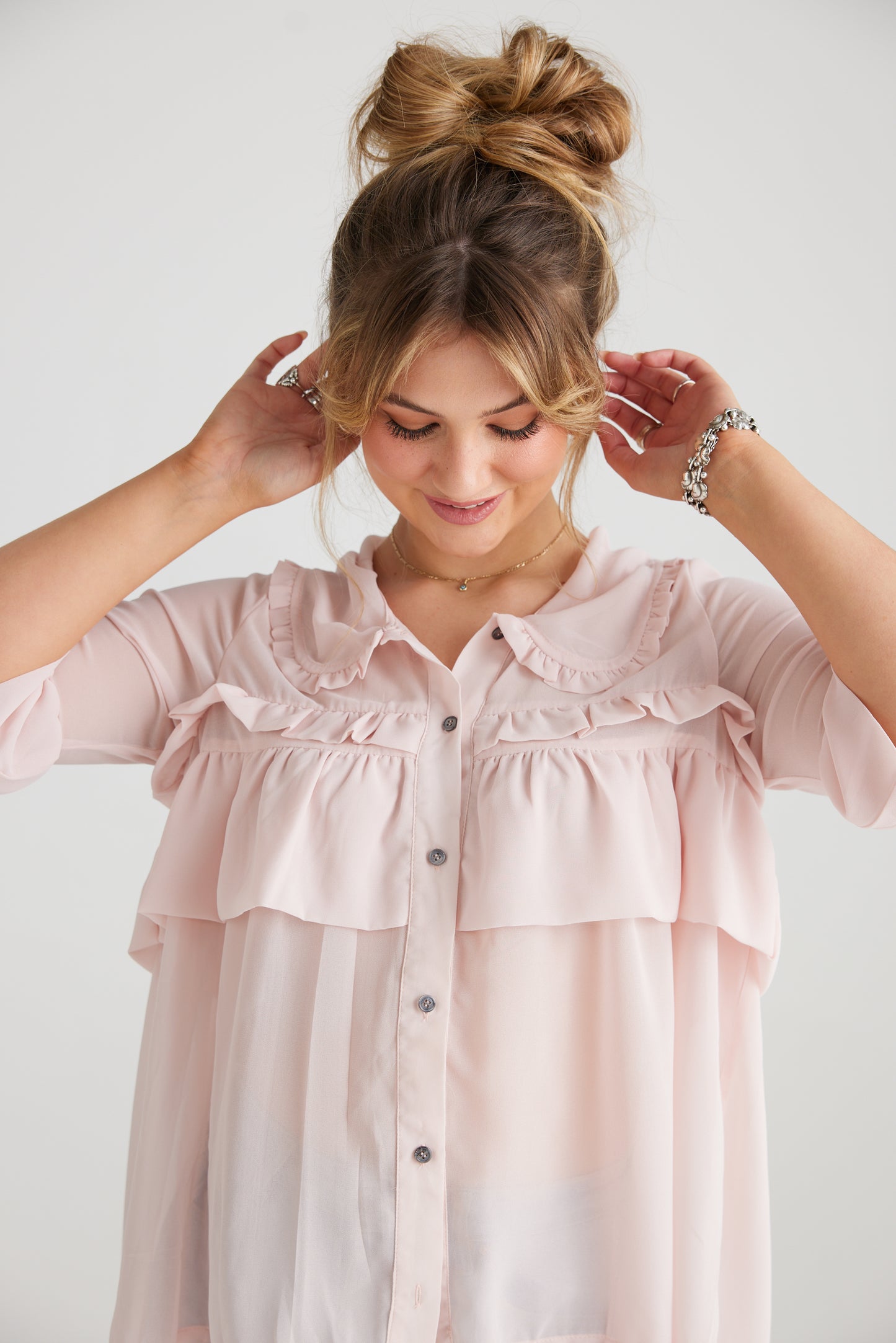 Isabella blouse/jacket. Ballerina Pink