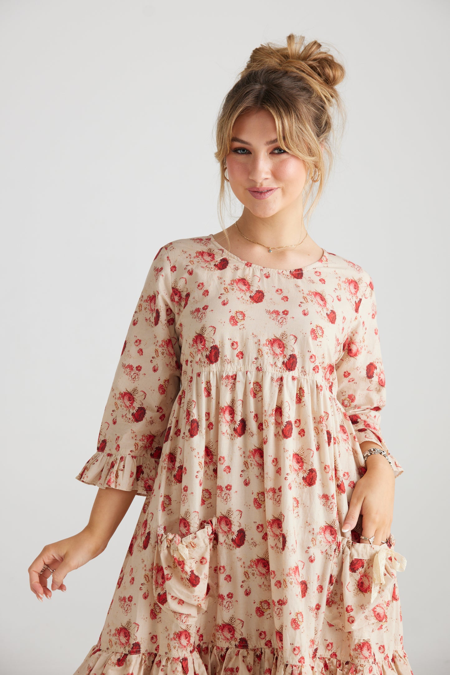 Cymbeline  Ruffled dress. Red Rose