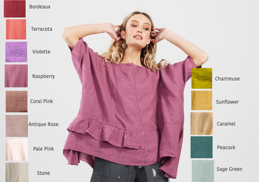 Sorrento Linen top. Limited time colours