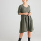 Stella Linen Dress. Khaki