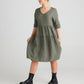 Stella Linen Dress. Khaki
