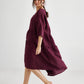 Stella linen dress. Wine