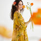 Stella Linen Dress.  Sunflower Floral