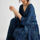 Stella Linen floral dress. Midnight Blue Rose