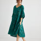 Stella linen dress. Peacock Rose