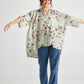 Teddie floral linen shirt. Natural