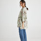Teddie floral linen shirt. Natural