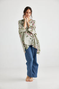 Teddie floral linen shirt. Seamist