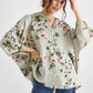 Teddie floral linen shirt. Natural