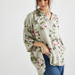 Teddie floral linen shirt. Natural