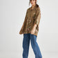 Teddie linen shirt. Olive Branch Floral