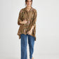 Teddie linen shirt. Olive Branch Floral