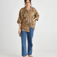 Teddie linen shirt. Olive Branch Floral