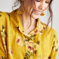 Teddie Linen Shirt. Sunflower Floral