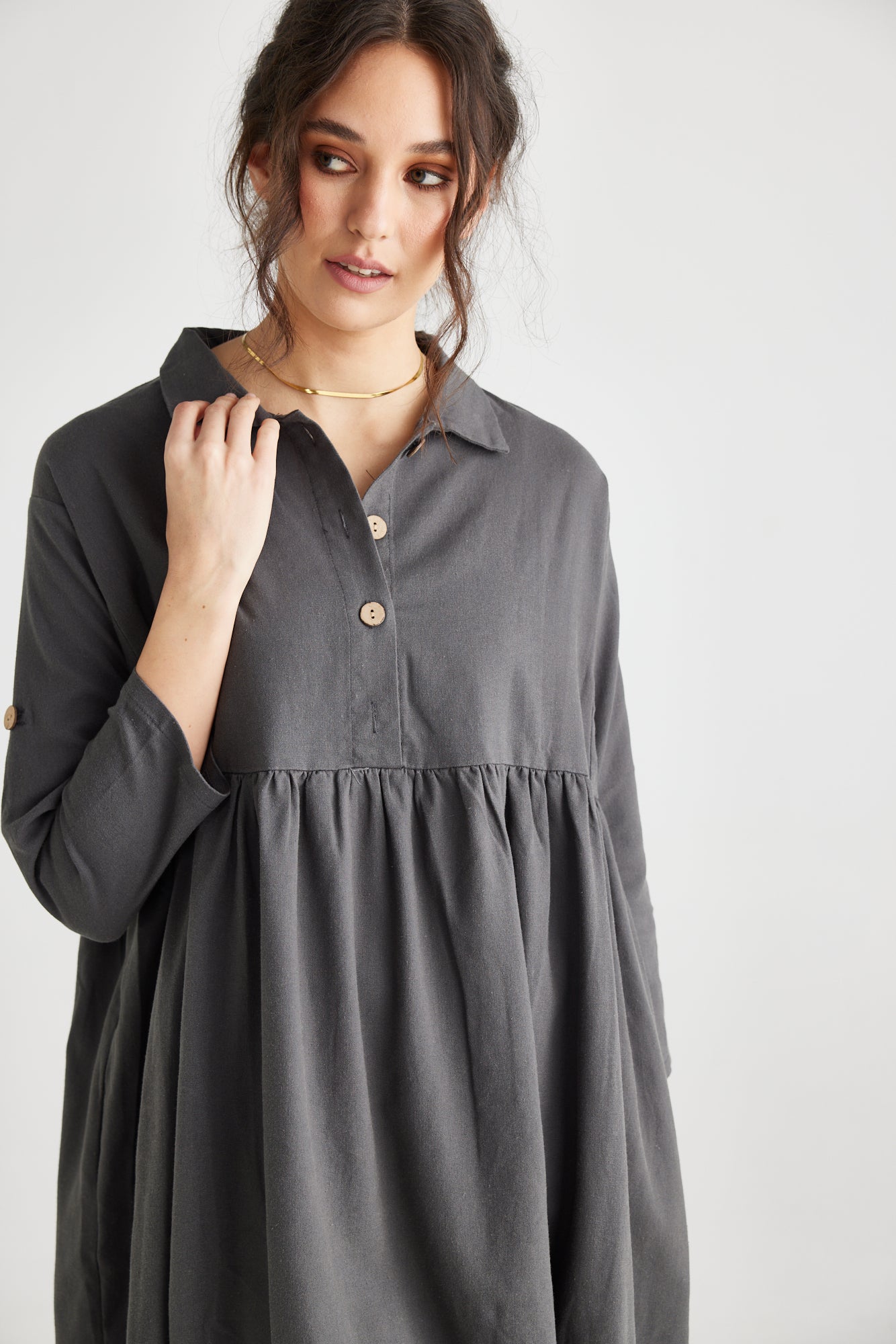 Trelise dress. Charcoal