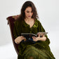 Florentine Velvet Coatdress. Moss