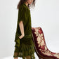Florentine Velvet Coatdress. Moss