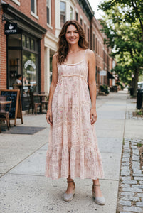 faded rose maxi dress Soft layers, faded rose tones, and the kind of romance that feels effortlessly lived in. A dress made for slow afternoons, old streets, and moments that stay with you long after sunset