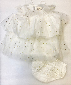 Twinkle Twinkle Little Star Baby dress. Ivory tulle.