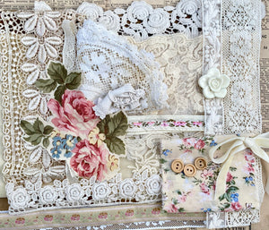 Slow Stitching collection. Roses and Cream.