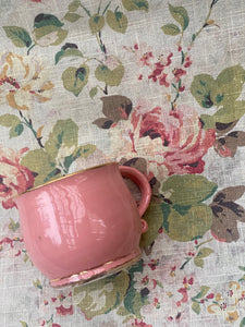 In Bloom Linen Teatowel. Peach Blossoms