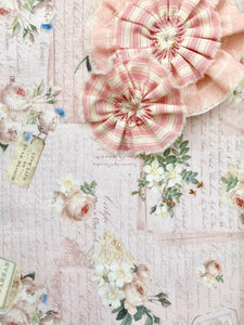 Rose & Violet's Garden fabric . Garden Party . Pink