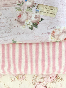Rose & Violet's Garden fabric . Garden Party . Pink