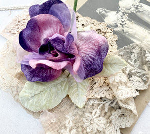 Millinery velvet & Organza rose. Lilac & Purple