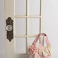 velvet and flower doorstop.. decorative doorstop.
