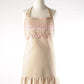 rose lace apron. hostess apron pink.