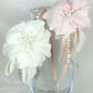 Tilley Headband Pearl and Flower. Blush and Cream