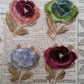 velvet rose trim. iron on rose trim.