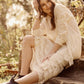 Gwendolyn long lace shirt. Cream