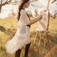 Moonflower Chiffon Duster . Ivory