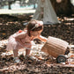 Pink Tulle Star Romper with skirt. Pale pink