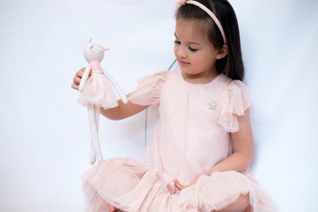 Maisie Dress . Pale pink