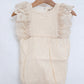 Rosebud Baby Romper. Cream