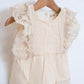 Rosebud Baby Romper. Cream