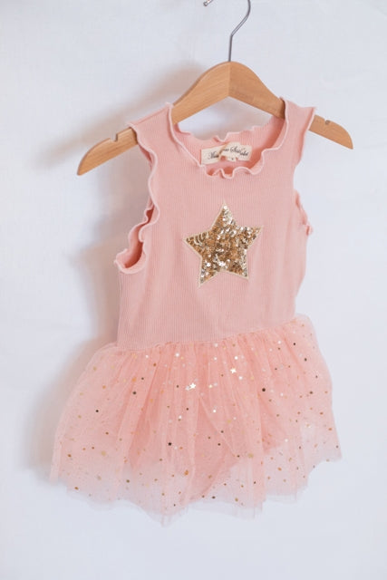 Star Tulle tutu romper. Pink