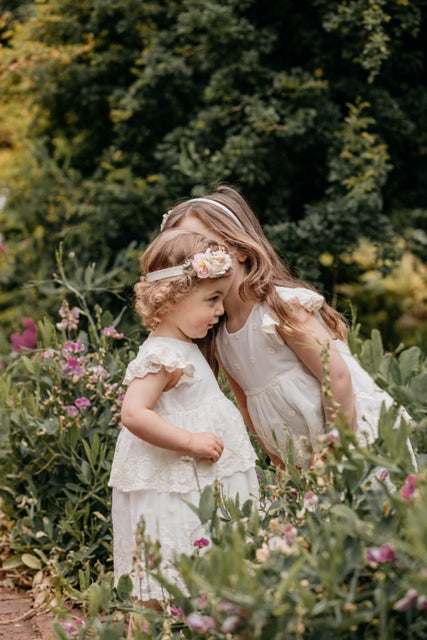 Blossom Baby lace dress. Blush